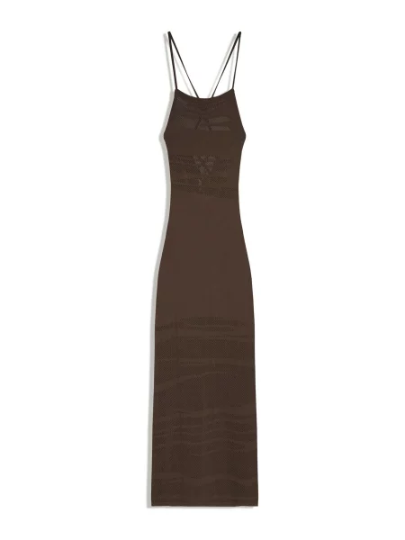 Bershka Rochie tricotat maro