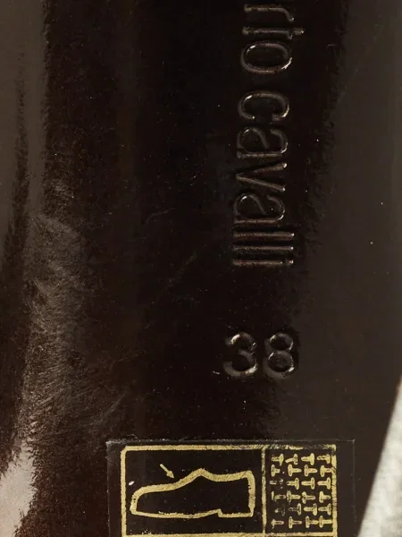 Pantofi cu toc Roberto Cavalli argintiu