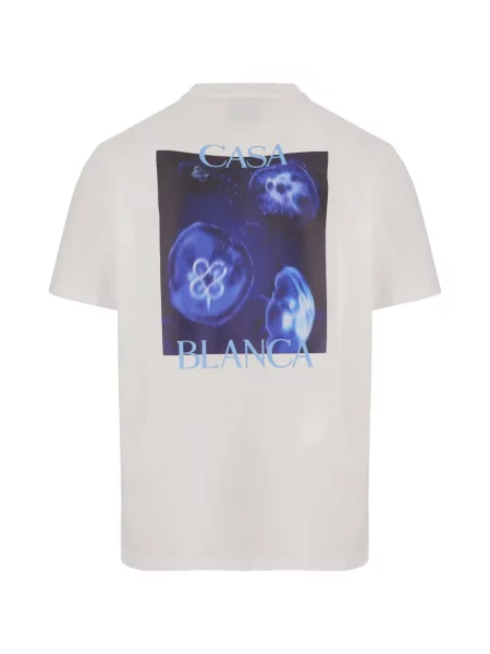 Scurt tricou Casablanca cu imagine alb