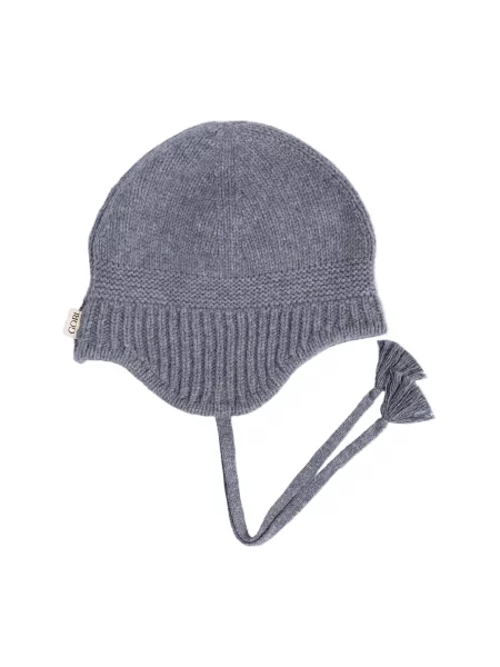 Căciulă Gobi Cashmere din cașmir cu legături gri