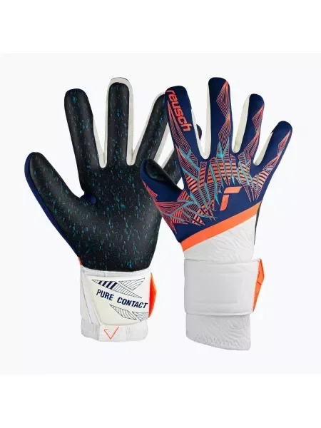Rękawice bramkarskie Reusch Pure Contact Fusion premium blue/electric orange/black czarne