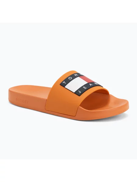 Шльопанці Tommy Jeans Pool Slide Ess rusty orange помаранчеві