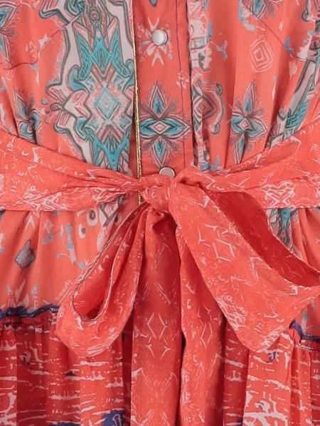 Rochie Pep's cu imagine cu imprimeu geometric portocaliu