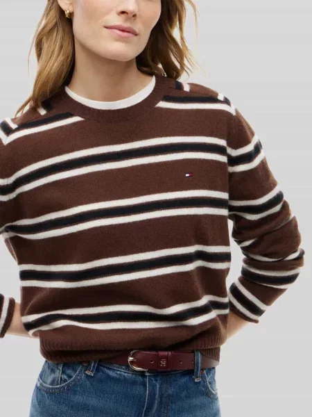Sweter o kroju slim fit z czystej wełny Tommy Hilfiger