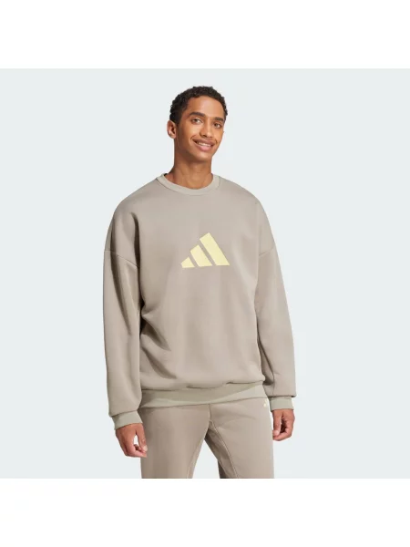 Adidas Mikina Future Icons 3 Bar Logo béžová