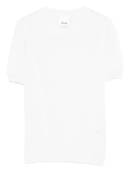 Tricou Allude scurt alb