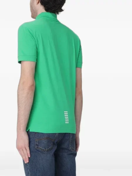 Tricou polo Ea7 Emporio Armani cu imagine verde