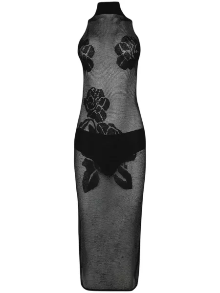 Dzianinowa sukienka midi Magda Butrym czarna