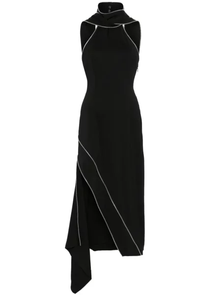 Rochie midi Monse până la genunchi de costum negru