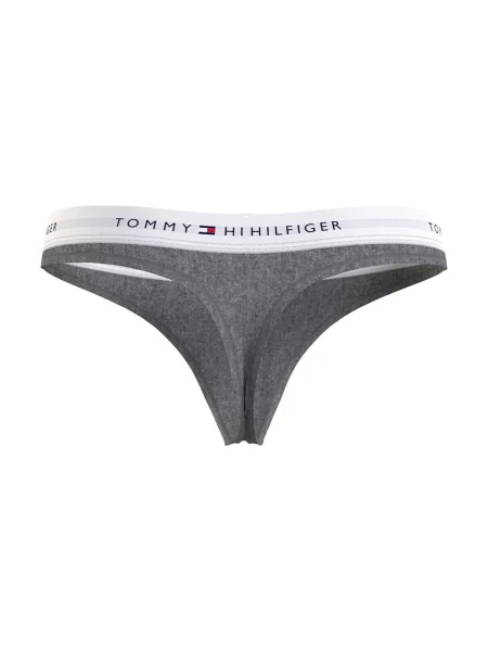 Tommy Hilfiger Stringové nohavičky sivá