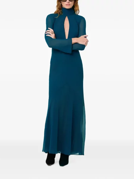 Rochie maxi Nicholas cu legături albastru