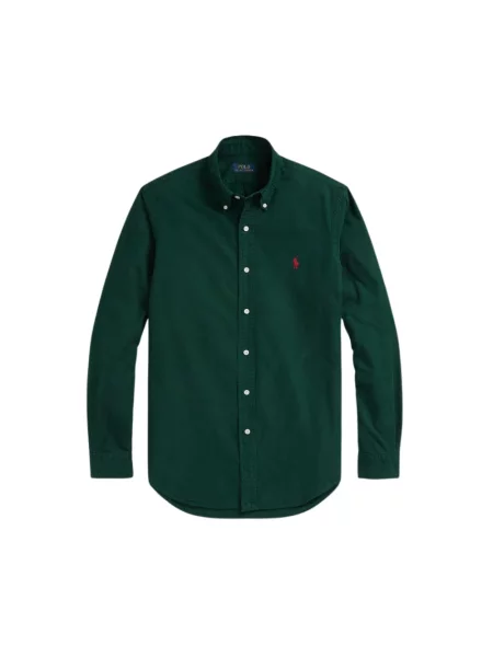 Koszula Polo Ralph Lauren z twillu zielona