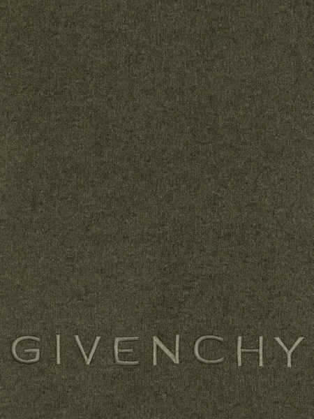Siuvinėtas vilnonis šalikas Givenchy žalia