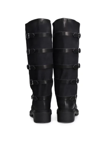 Botine Metisse din nubuc cu cataramă negru