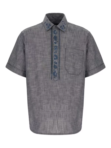 Къс риза Fendi с пейсли десен синьо