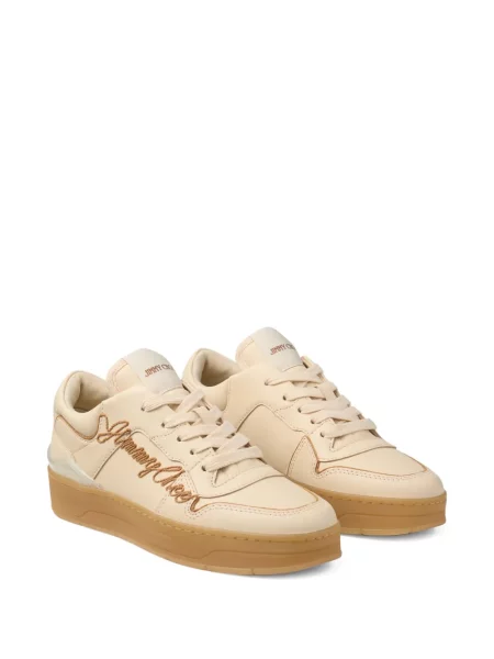 Sneakerși Jimmy Choo cu broderie din piele