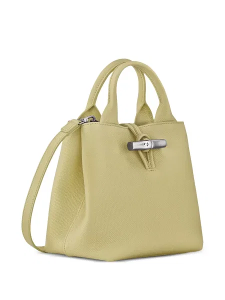 Geanta de piele Longchamp din piele verde