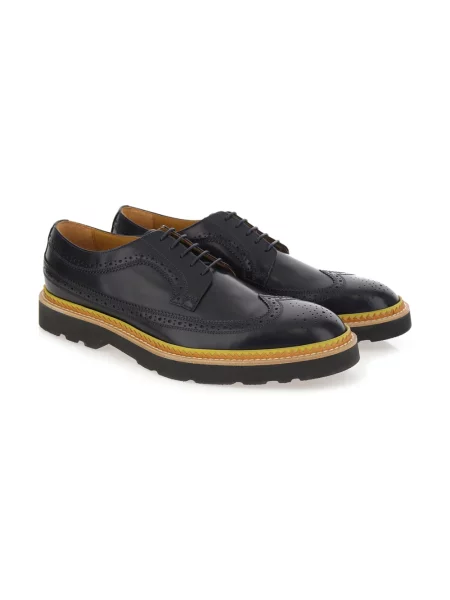 Półbuty Paul Smith skórzane niebieskie