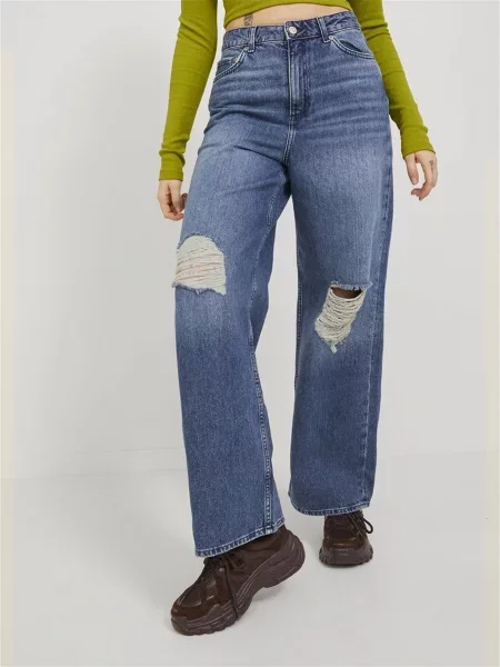 JJXX Широкі джинси Без підкладки синій