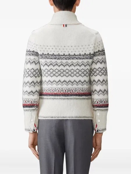 Cardigan Thom Browne tricotate alb