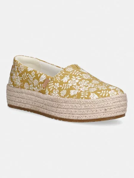 Toms női platformos espadrilles VALENCIA sárga