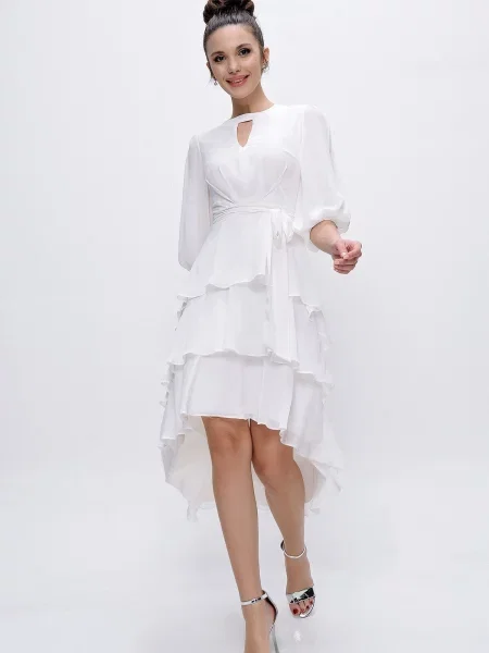 Rochie By Saygı din șifon gri