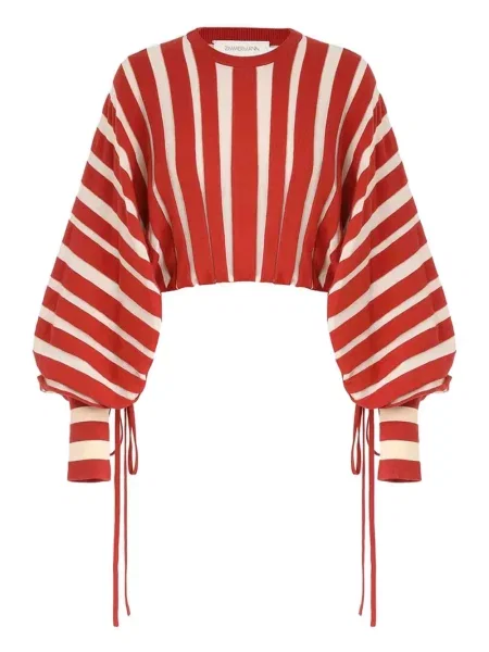 Pulover Zimmermann cu funde cu dungi roșu