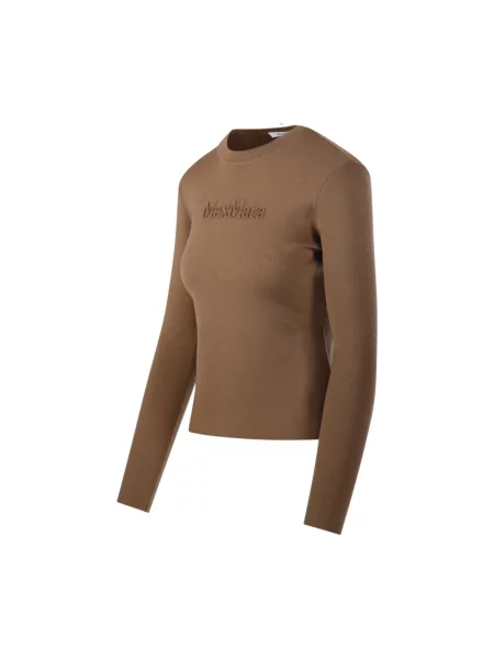 Sweter Max Mara brązowy