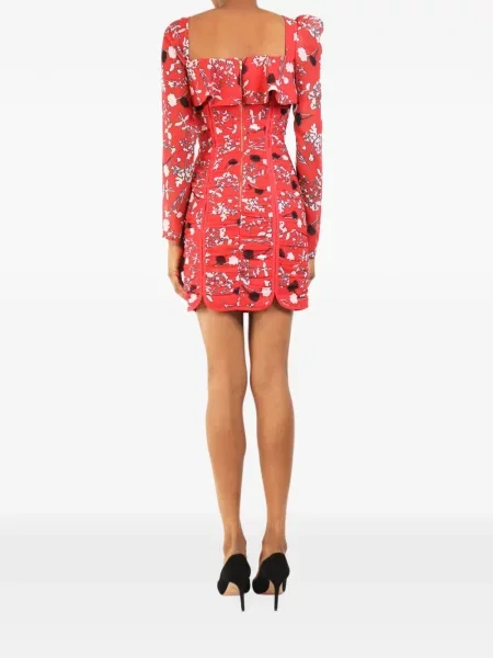 Rochie mini Self-portrait cu model floral cu imagine roz