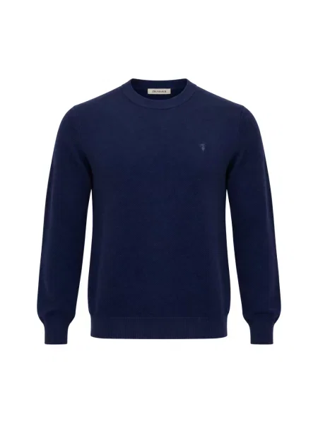 Sweter Trussardi wełniany niebieski