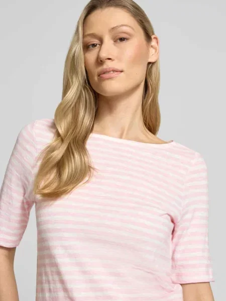 T-shirt o kroju relaxed fit z czystej bawełny S.oliver Red Label różowa