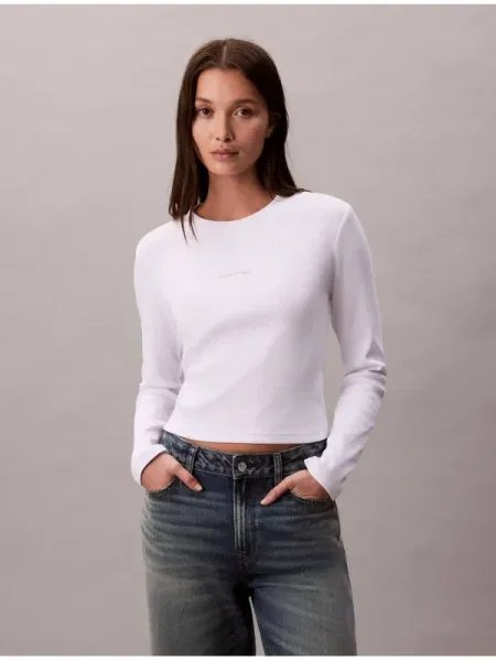 Calvin Klein Jeans Póló szürke fehér
