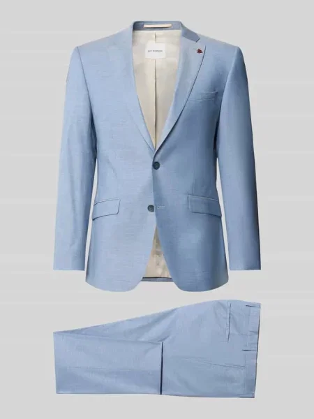 Garnitur o kroju slim fit z mieszanki żywej wełny z dodatkiem Roy Robson