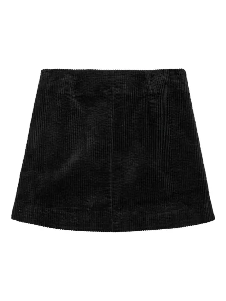 Fusta mini Ganni de catifea cord negru