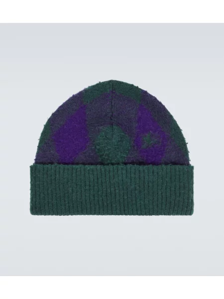 Volnena argyle kariran kapa Burberry zelena