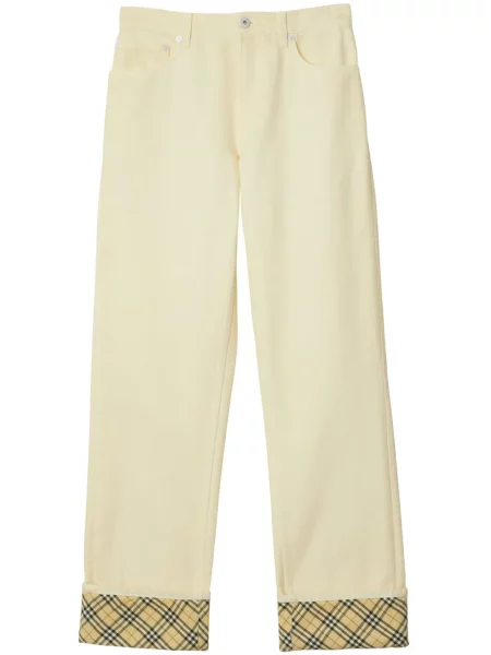 Proste jeansy Burberry w kratkę