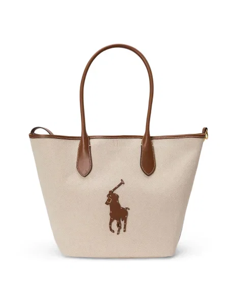 Geantă shopper Polo Ralph Lauren bej