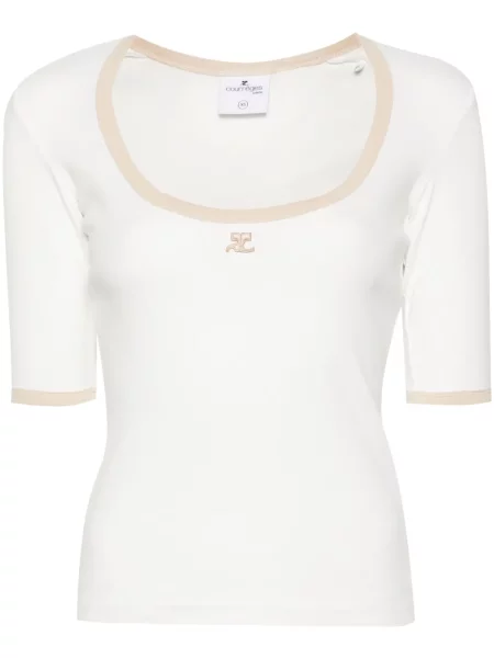 Tricou Courreges alb