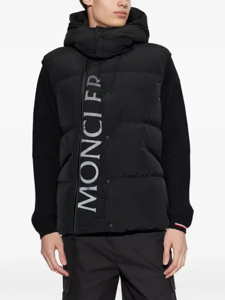 Vestă Moncler cu imagine negru