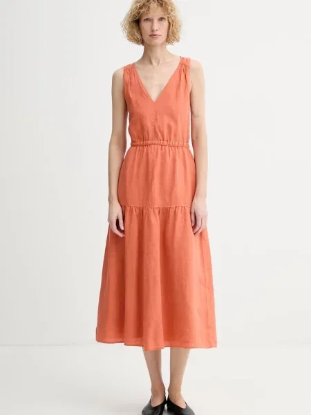 Marc O'Polo rochie din in portocaliu