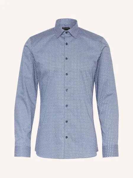 Olymp Koszula No. Six Super Slim blau biała