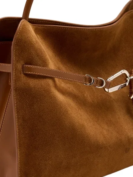 Τσάντα shopper Francesco Biasia σουέτ καφέ