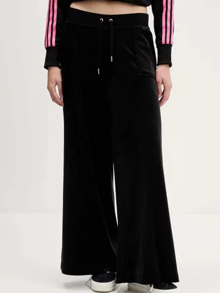 Velur spodnji del trenirke Juicy Couture črna
