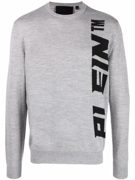 Pulover Philipp Plein cu imagine gri