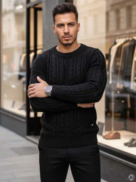Sweter Dstreet czarny