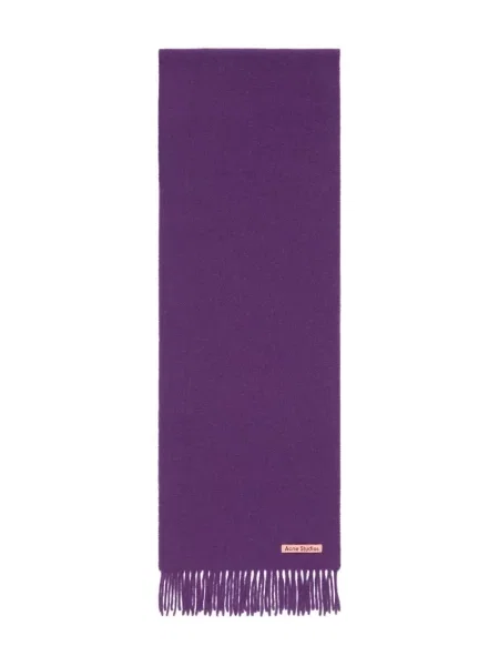 Fular Acne Studios cu franjuri violet