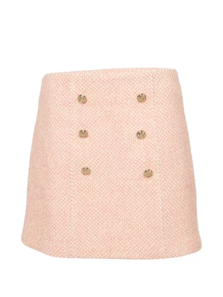 Fusta mini Maje din tweed roz