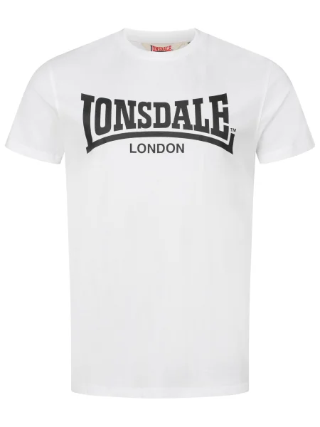LONSDALE Tricou Fulwood negru alb