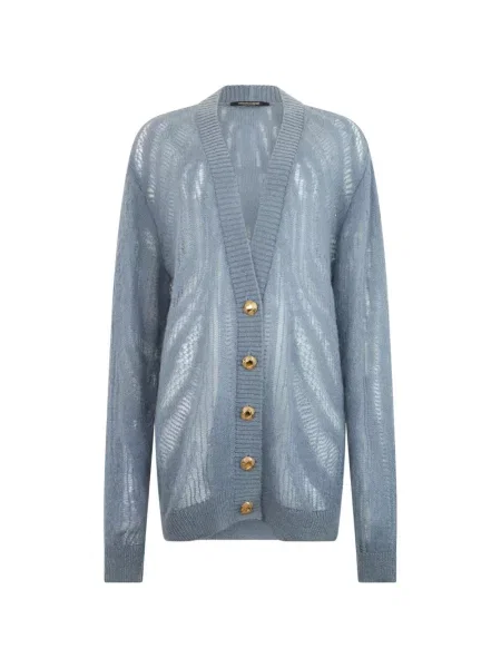 Cardigan Roberto Cavalli tricotate albastru