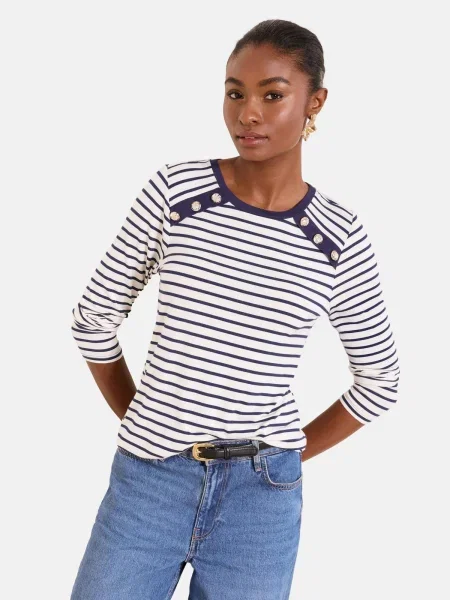 Lipsy Tricou albastru violet alb